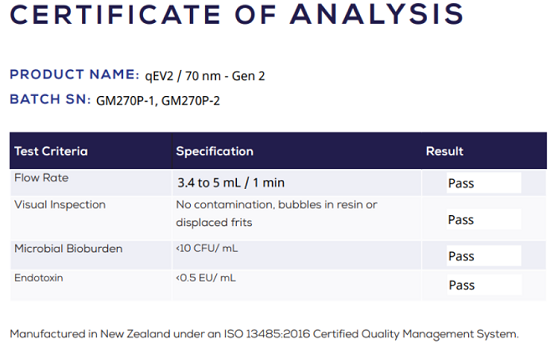 GMP readyqEV 柱放行检