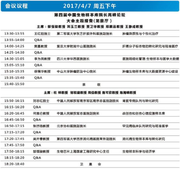 第九屆中國生物樣本庫標準化建設(shè)與應(yīng)用研討會暨第四屆中國生物樣本庫院長高峰論壇