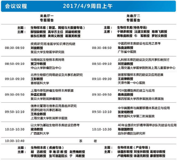 第九届中国生物样本库标准化建设与应用研讨会暨第四届中国生物样本库院长高峰论坛