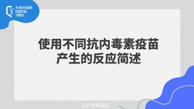 使用不同抗内毒素疫苗产生的反应简述