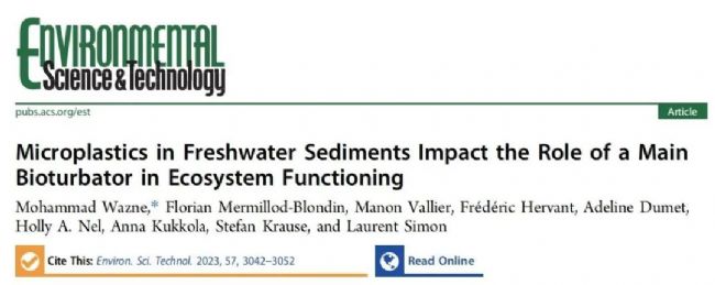 Picarro | 淡水沉积物中的微塑料影响主要生物扰动者在生态系统功能中的作用