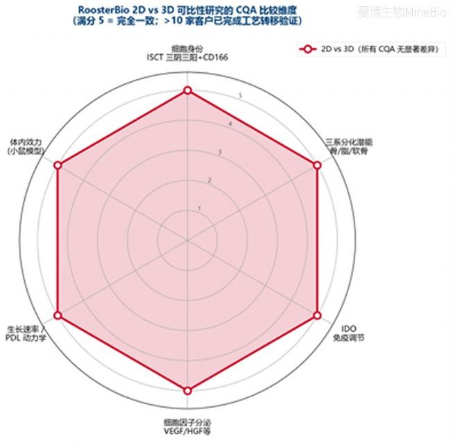 RoosterBio 2D vs 3D可比性研究的CQA比较维度