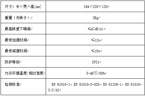 微量迷你离心机 产品特性..