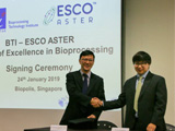 
Esco Aster与BTI联合成立生物制备工程研究中心 

